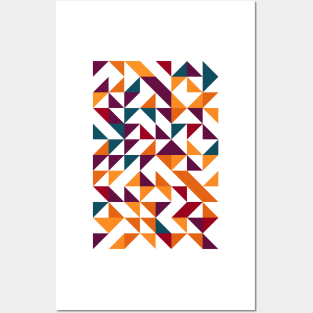 Creative Geometric Colourful Triangle Pattern #40 Posters and Art